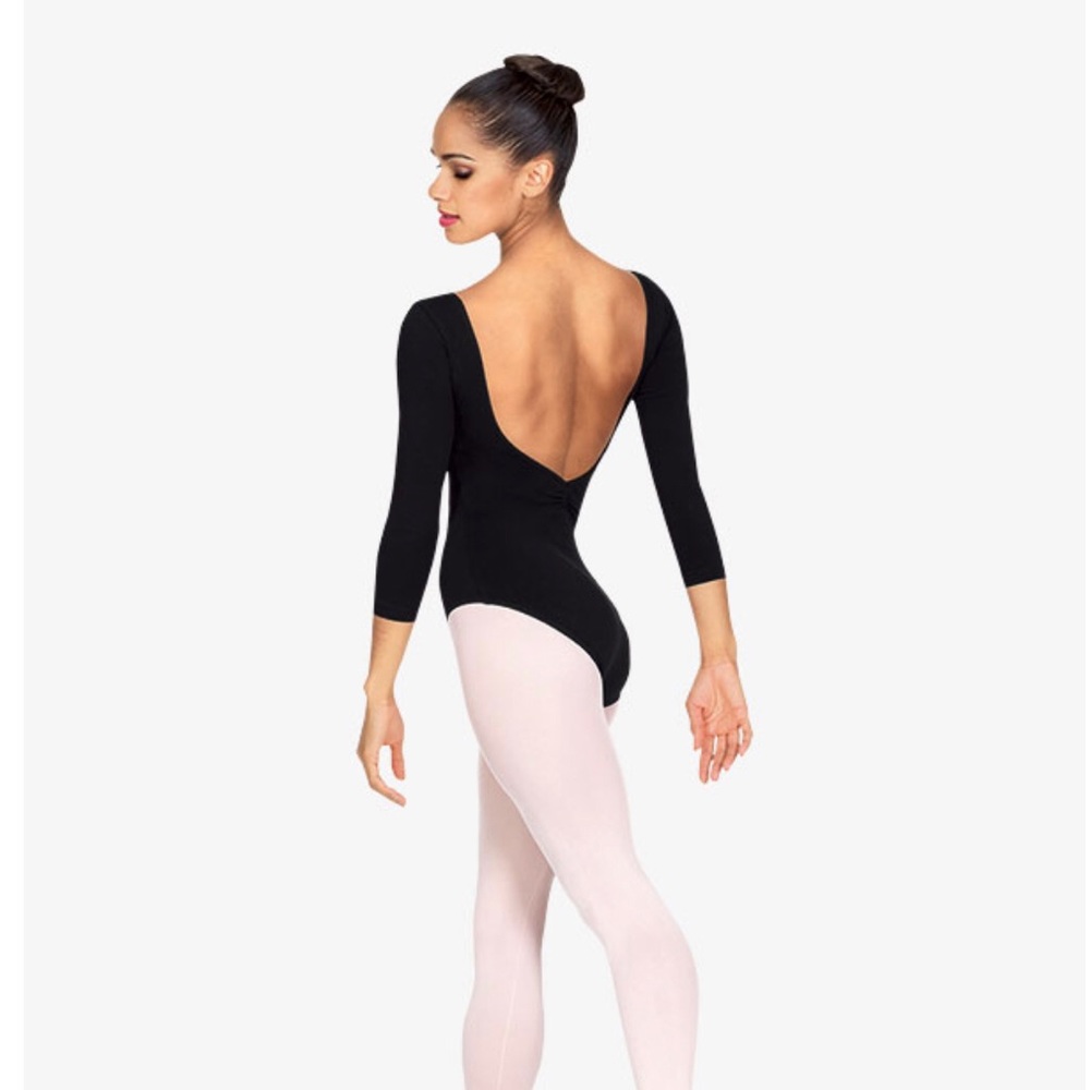 Bloch 3/4 sleeve black leotard